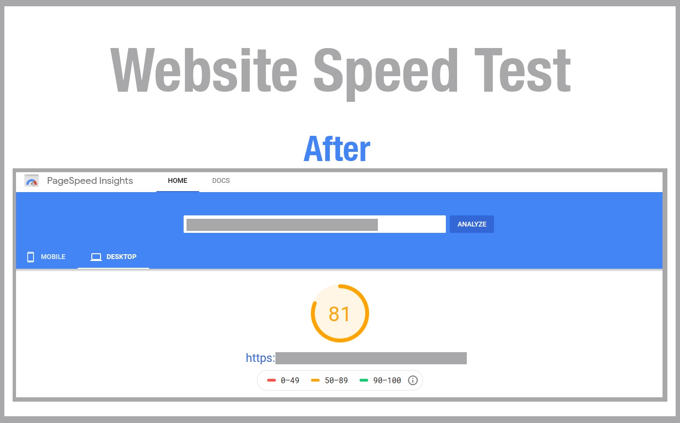 essential oil website speed test results after