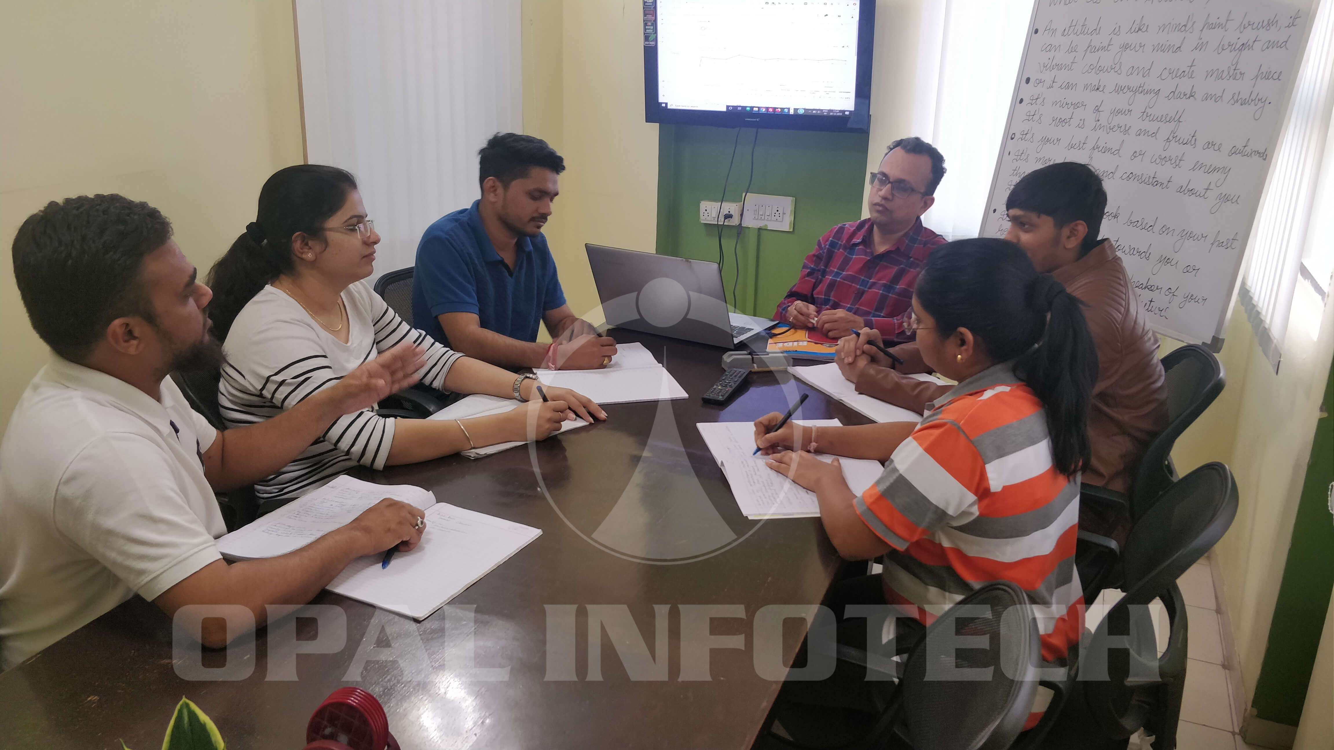SEO Team discussion and Analysis at Opal Infotech