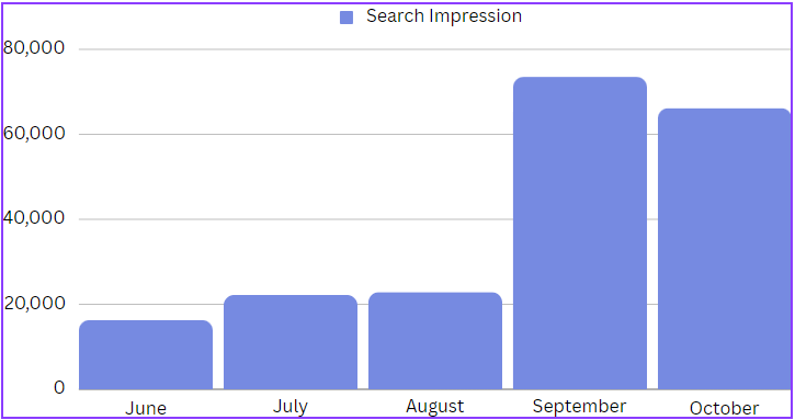 Search Impressions Increased